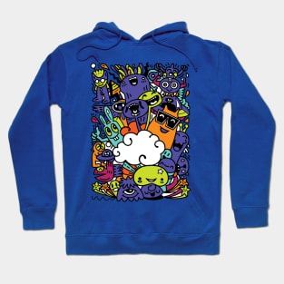 Cute and fun with various imaginary characters Hoodie